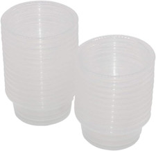 Small Gecko Food and Water Cups 100 Ct Plastic Feeder Cups for Reptile Feeding B