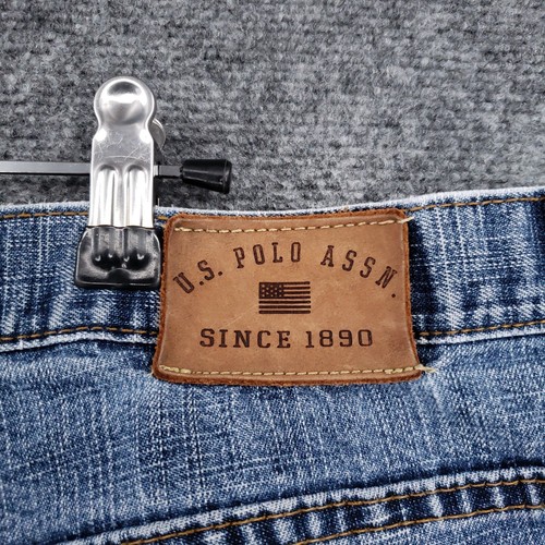 VINTAGE US Polo Assn. Shorts Mens 42 Blue Baggy Jorts Skater Carpenter Baggy Y2K - Picture 10 of 12