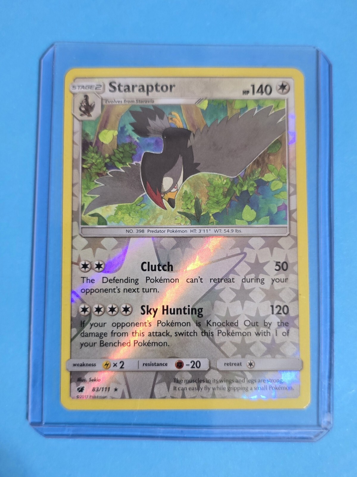 2017 Staraptor 83/111 - Reverse Holo Rare - Crimson Invasion - NM/MINT Pokémon