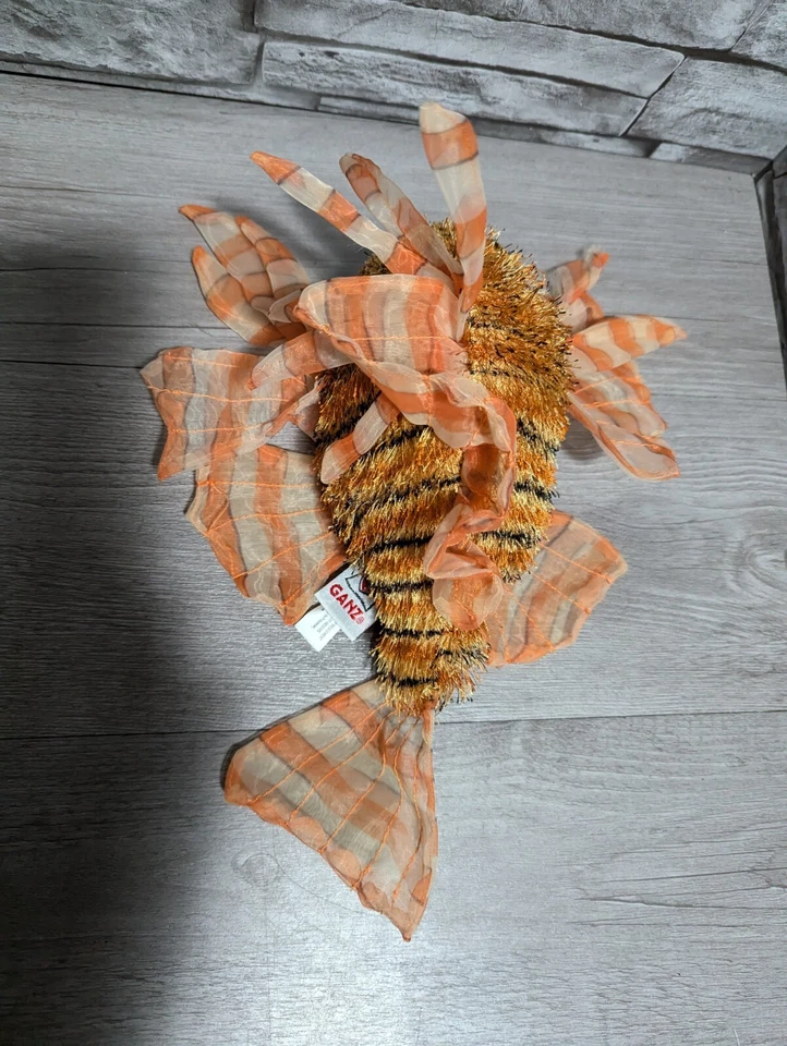 Ganz Webkinz Lionfish Fish Plush Stuffed Animal Used No Code 8 Inches Long - Image 2 of 4