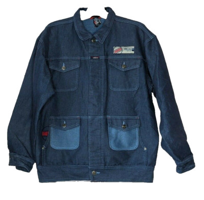 Willie Esco Denim Dungarees Y2K Trucker Jacket Mens XL Baggy Hip Hop Streetware