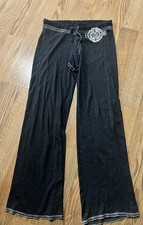 Vintage Rare Y2K PINK Victoria's Secret Small Flared Sweatpants Pink Logo