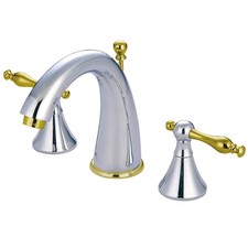 Kingston Brass KS297.NL Naples 1.2 GPM Widespread Bathroom Faucet - Polished