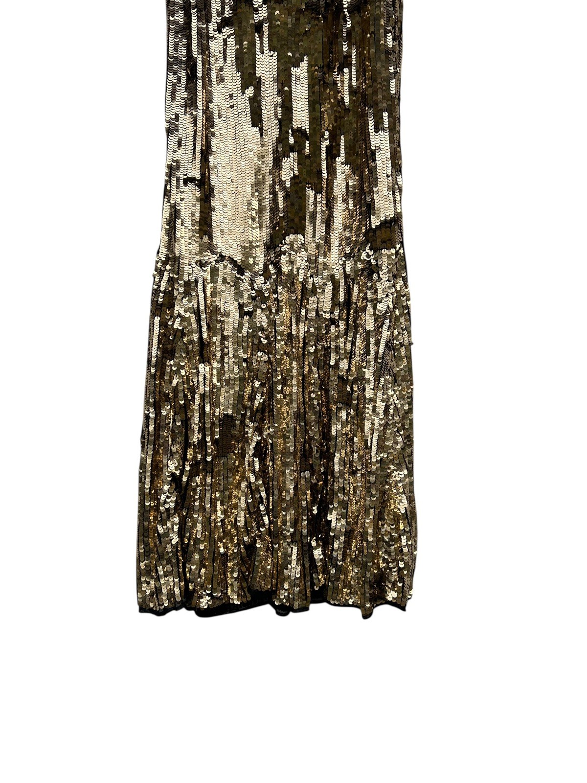 ASOS Statement Fully Sequin Gold Strapless Full L… - image 8