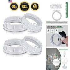 Light Socket Shade Rings,Aluminum Threaded Socket Ring for Medium Base E26 So...