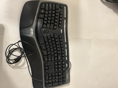 Microsoft KU-0462 Natural Black Ergonomic Wave USB Keyboard 4000 v1.0 Model 1048