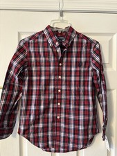 boys size 10-12 chaps stretch dress shirt multi color easy care medium