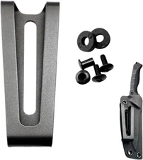 1 Set Kydex Belt Clip Professional Metal Holsters Waist Clips with Screws, Black