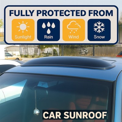 Rain Guard Top Visor Dark Grey Sun Roof 980mm (38.5'') For 98-04 Nissan Frontier
