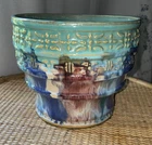 Early Hull Stamped Art Pottery Drip Glaze Majolica Planter 1920’s EXCELLENT!!