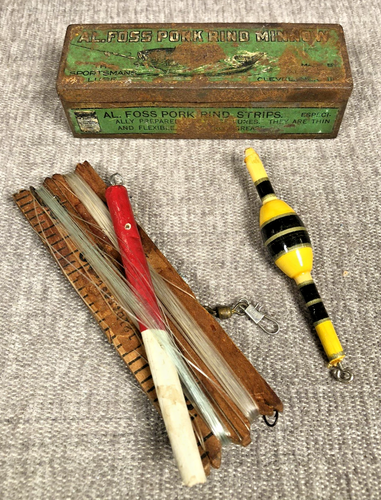 AL Ross Pork Rind Minnow Tin-Ideal Fishing Float-Hand Line Fishing Rig ...