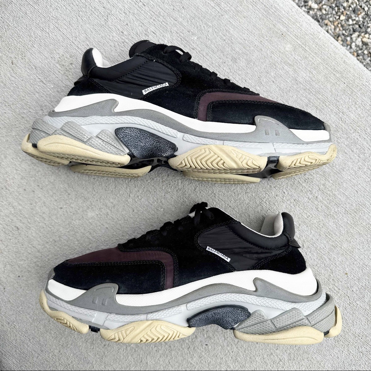 BALENCIAGA トルーパー Balenciaga Triple S 2.0 Sneakers Size EU 42 US 9 Black Burgundy