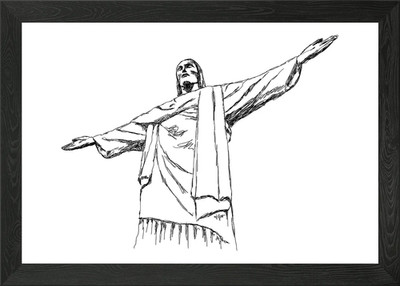 Christus der Erlöser Gerahmtes Wandbild Poster Leinwanddruck Bild