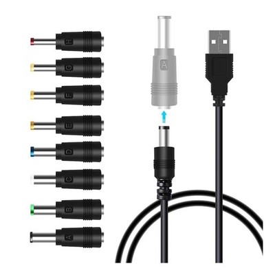 Universelles USB-auf-DC-Stromkabelset mit 8 Adaptern - Ideal für Router, Mo4012