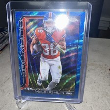 2025 Topps Chrome Jaleel McLaughlin Blue Wave Refractor #’d /150 - Broncos
