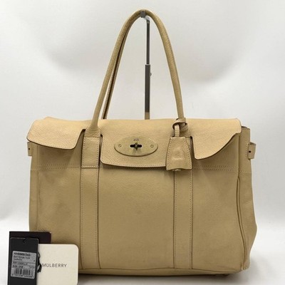 MULBERRY Handtasche Beuteltasche Handtasche Bayswater Drehverschluss Leder be...
