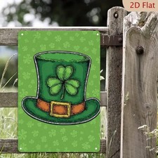 2D St. Patrick's Day Lucky Clover Metal Wall Sign Retro IndoorOutdoor Home Decor