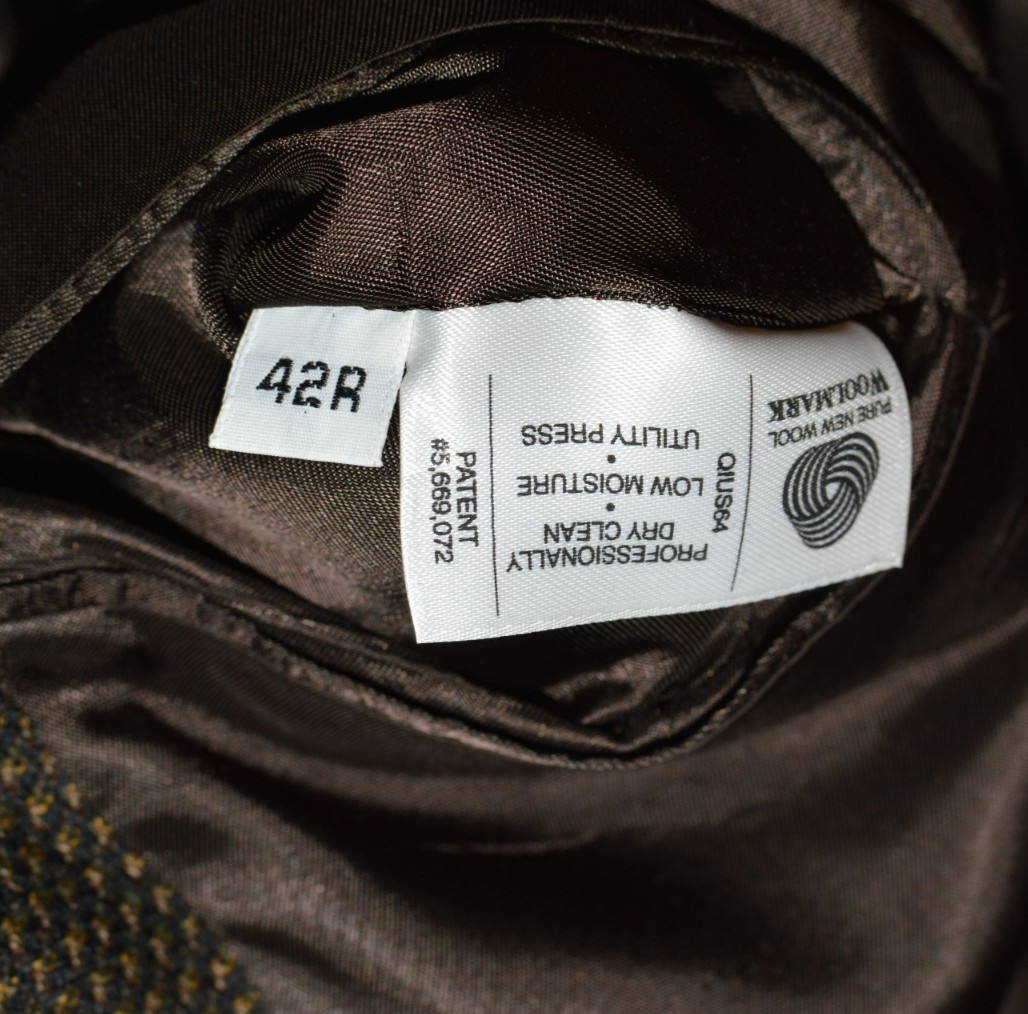 RARE 42R HART SCHAFFNER & MARX Black Tan/Gold Nail head Sport Coat Jacket blazer