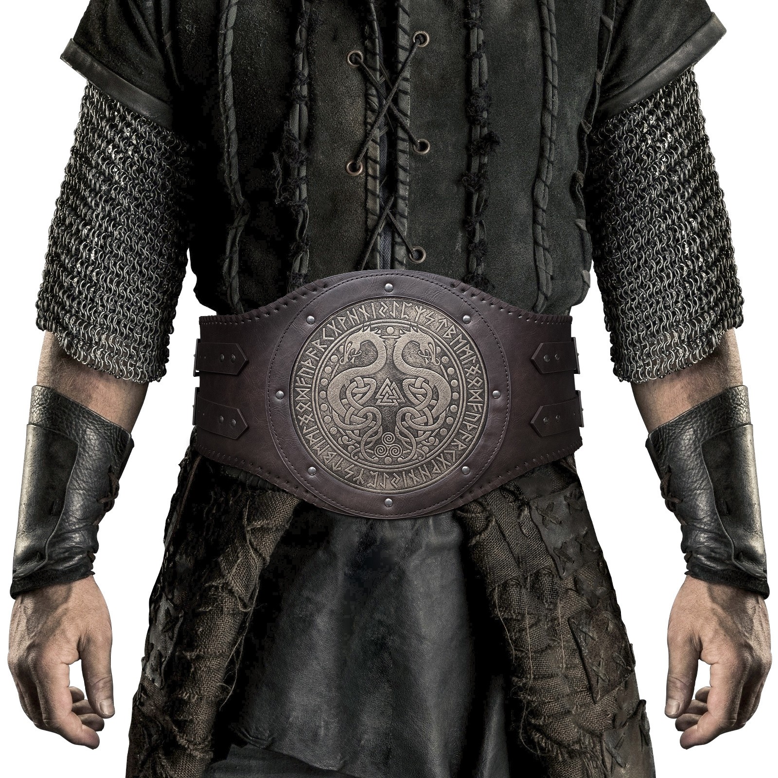 Viking Style Medieval Double Serpent Round Waist Cincher Cosplay Accessory