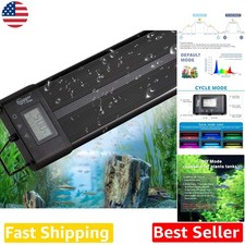 Waterproof 36W LED Fish Tank Light 24-30in Full Spectrum 89CRI Programmable LCD
