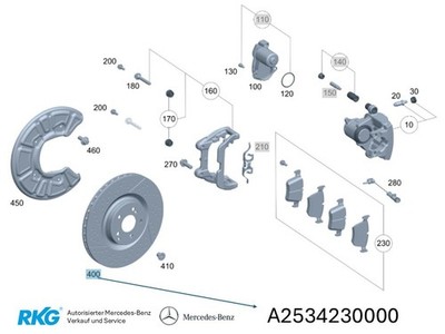 Bremsscheiben-Satz hinten (2 Stck.) GLC 63, GT43, GT53 *A2534230000* Original MB