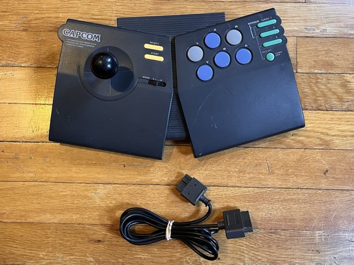 Capcom Fighter Power Stick SNES Super Nintendo Street Fighter Controller & Cord