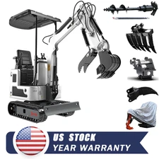 Mini Excavator 1Ton Diggers B&S Engine + 5 Attachments Excavator Free Delivery