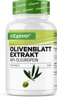 Vit4Ever Olivenblatt Extrakt - 180 Kapseln Mit Je 750 Mg - 40% Oleuropein Entspr
