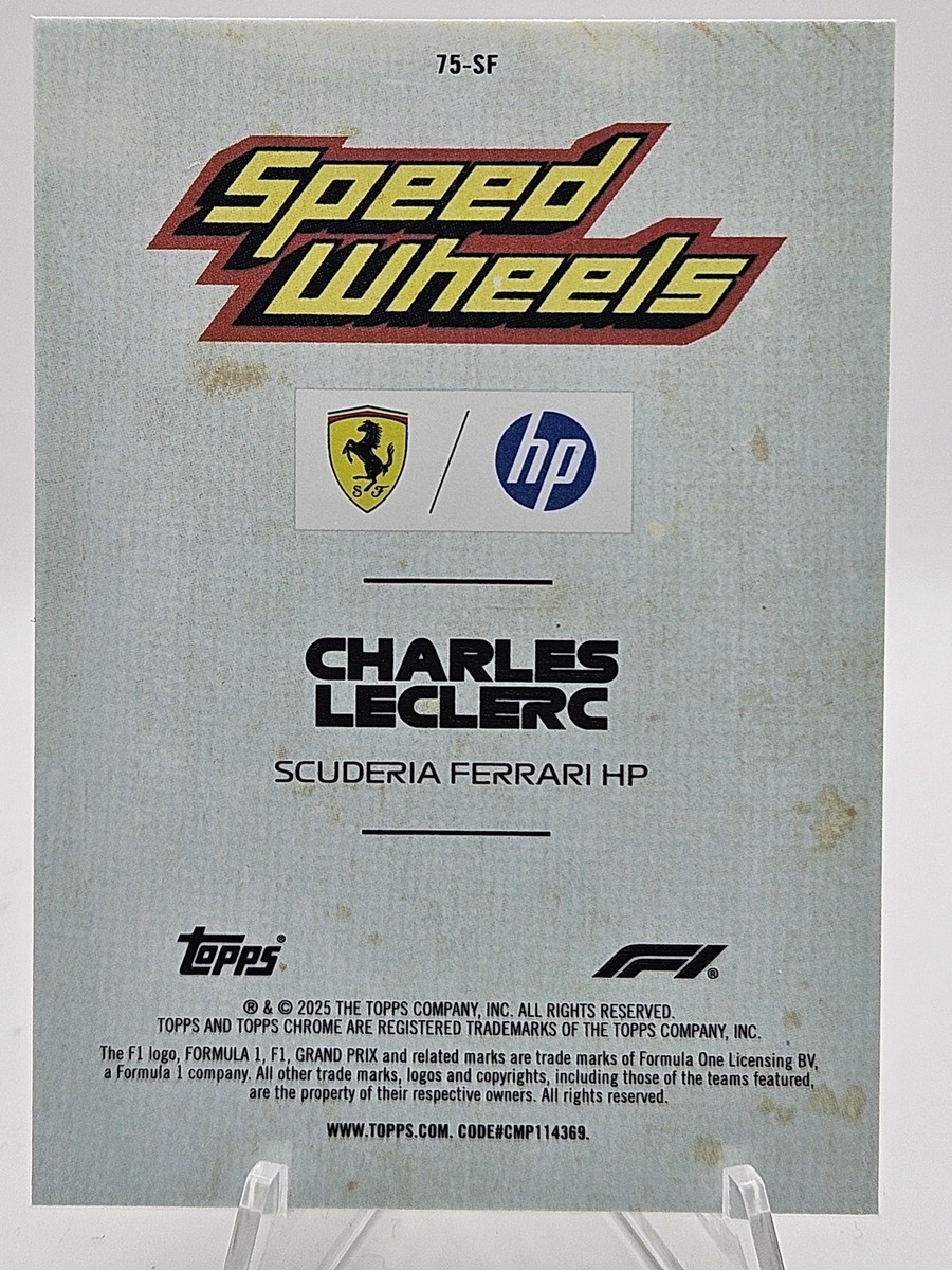 2025 Topps Chrome Formula 1 F1 #75-SF Charles Leclerc Speed Wheels