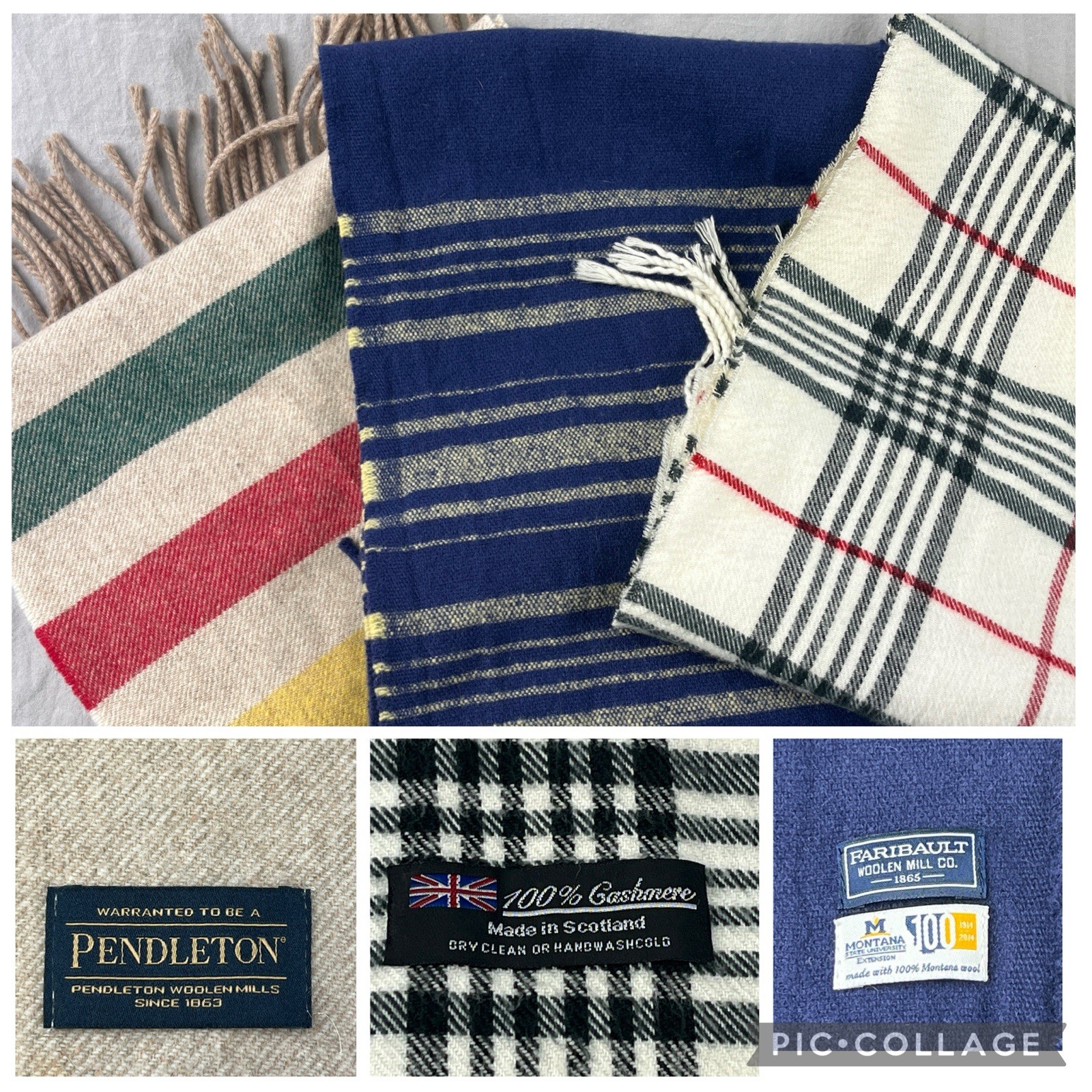 PENDLETON Whisperwool Muffler Faribault Virgin Wo… - image 1