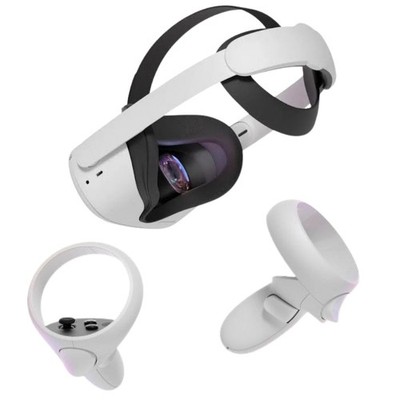Meta Oculus Quest 2 128GB VR Headset w/ Controllers & Elite Style Strap - White