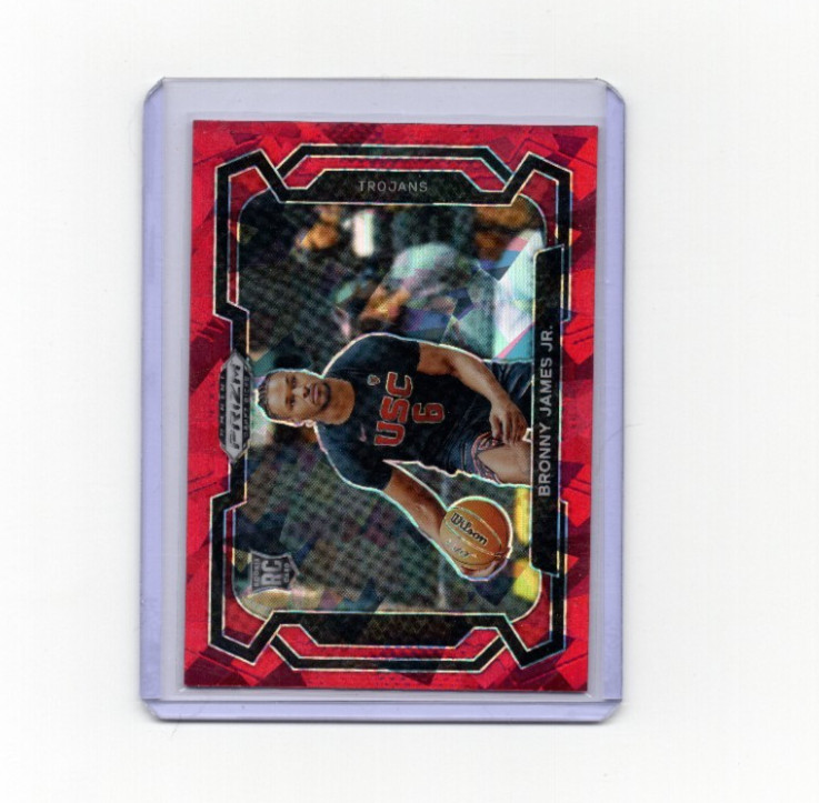 2024 Prizm Draft Picks Red Cracked Ice Prizm Variation #86 Bronny James Jr.