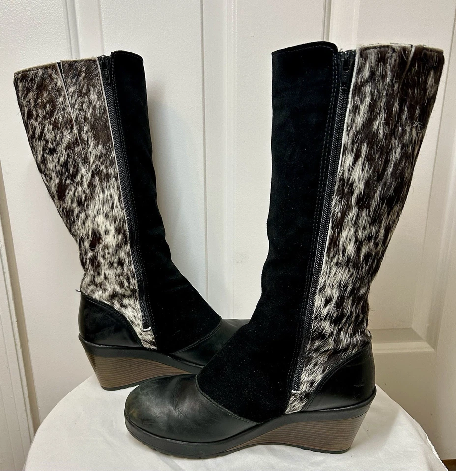 Botas RARAS Overland Para Mujer Maria Piel de Vaca Suela con Agarre Talla 41/10.5 Marrón Negro Foto 3 de 4