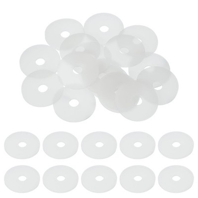 20 Pcs M9 Silicone Flat Washers 9mm ID 40mm OD 2mm Thick Washers, White