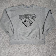 Vtg Russell High School Baseball Sweatshirt Adult XL Gray Griffith Made In USA