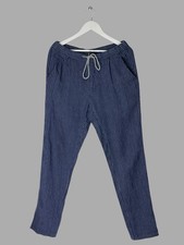 Suitsupply Solbiati 100 Linen Pants Men Blue White Striped Drawstring