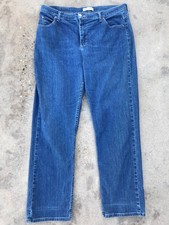 Lee Riders Jeans Womens 16M Blue Dark Wash Relaxed Fit Straight Leg Mid Rise