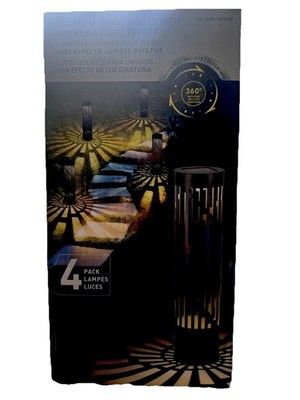 Solar Pathway Lights Rotating Effect 4-Pack 50 lm Warm White 2500-3000K