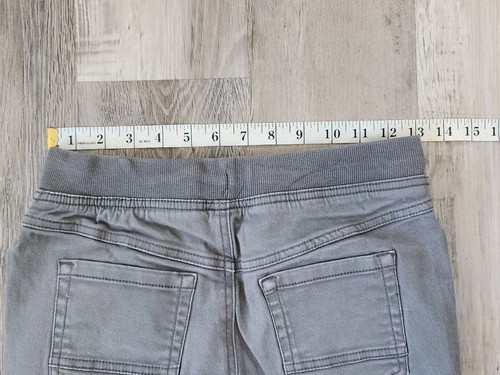 Hanna Andersson Boys Pants Lot Sz 12 Relaxed Jeans Grey School Pull On Elastic - Picture 7 of 8