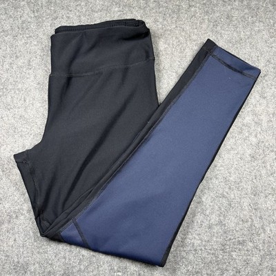 90 Degree By Reflex Women s XL Interlink High Waist Capri Leggings Black Blue
