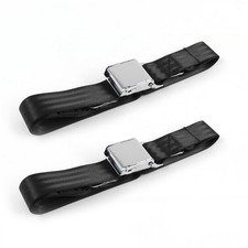 Chevy Bel Air 1955 - 1957 Airplane 2pt Black Lap Bucket Seat Belt Kit - 2 Belts