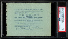 TOTTENHAM HOTSPUR FOOTBALL / 1901 English Cup Celebration Dinner Ticket, PSA 7