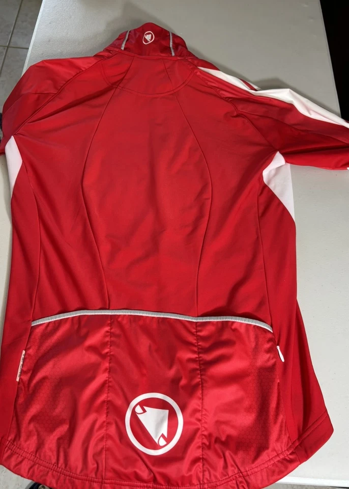 Chaqueta Endura FS260-Pro Jetstream impermeable para mujer ciclismo/correr roja talla M Foto 3 de 4