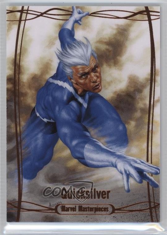 2016 Upper Deck Marvel Masterpieces Legendary Orange 34/99 Quicksilver #45 d6s