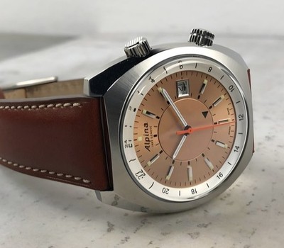 Alpina Startimer Pilot Heritage GMT kupfer Automatik-Fliegeruhr GRATISVERSAND