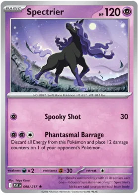 Pokemon Spectrier 98 / 217 Ascended Heroes Holo