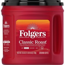 Folgers Classic Roast Ground Coffee Medium Roast Coffee 25.9 Ounce Canister