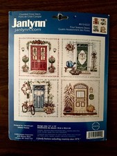Janlynn Counted Cross Stitch Kit Four Seasons Doors 14x14” - Sealed