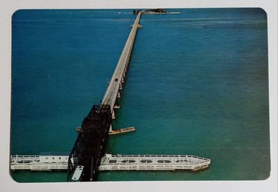 GIANT Postcard Seven Mile Bridge Key West Florida Helicopter View Dexter Press