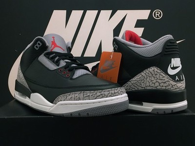 DS 2024 NIKE AIR JORDAN 3 RETRO UK10 EU45 CEMENT III 88 BRED 1 4 5 6 11 OG RARE